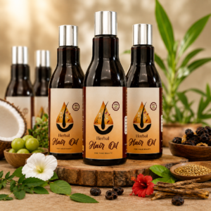 mixed herbal hair oil