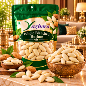 Premium whole blanched almonds – skinless Badam for desserts, cooking and healthy snacking