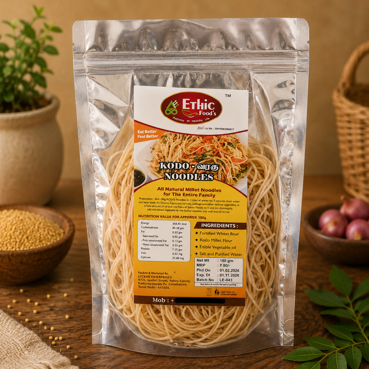 kodo millet noodles kodo millet noodles