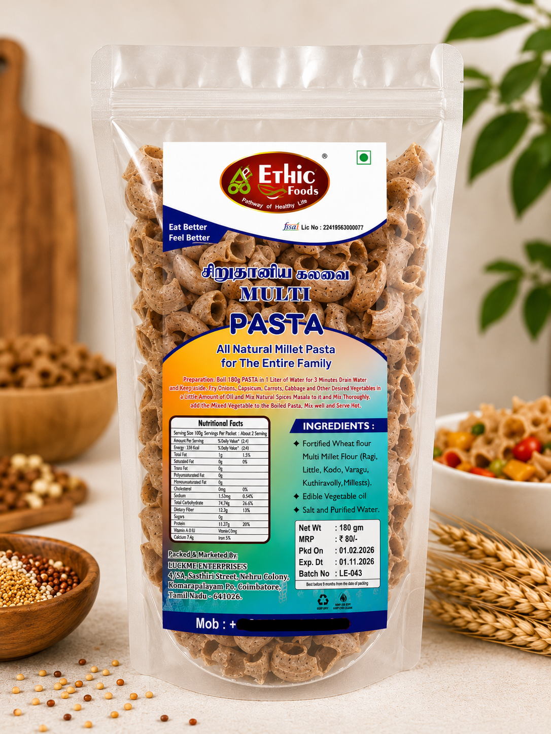 multi millet pasta multi millet pasta