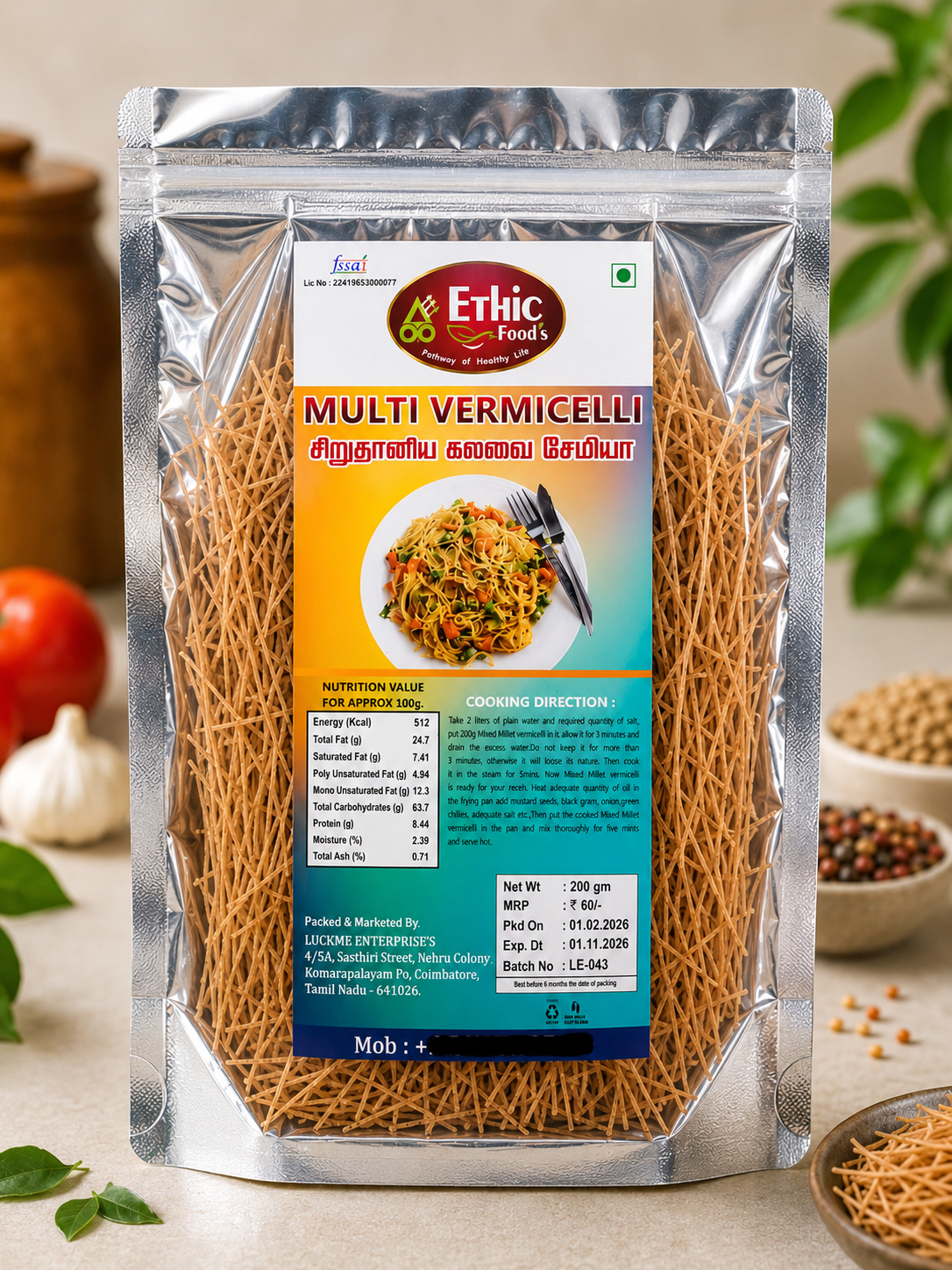 multi millet vermicelli multi millet vermicelli